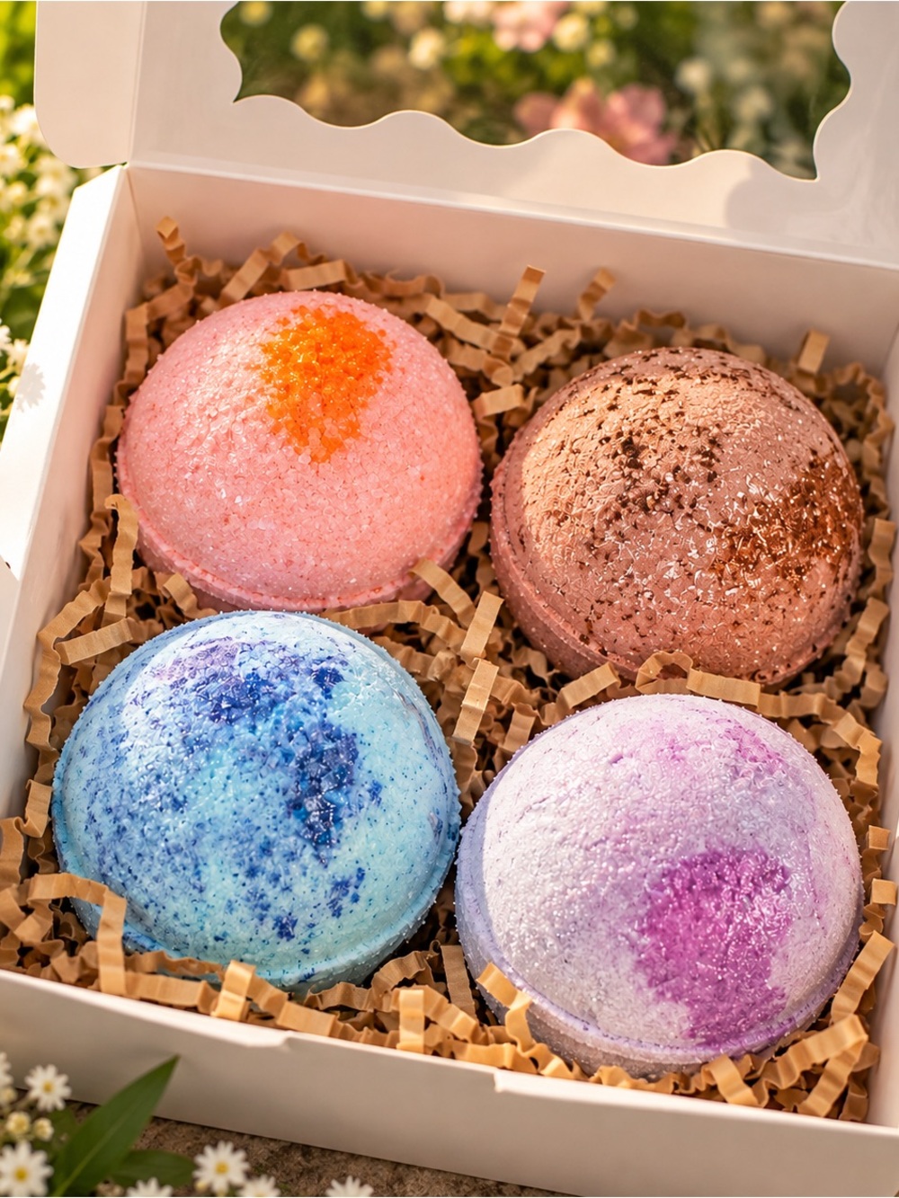 4 pack HANDMADE BATH BOMBS!